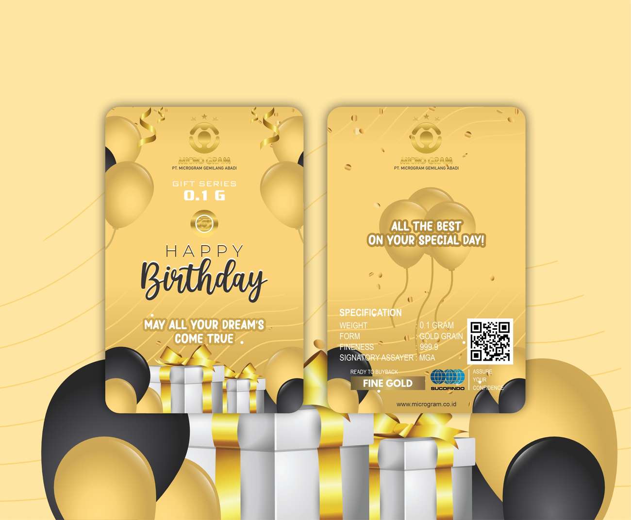 Gift Series Happy Birthday Gold